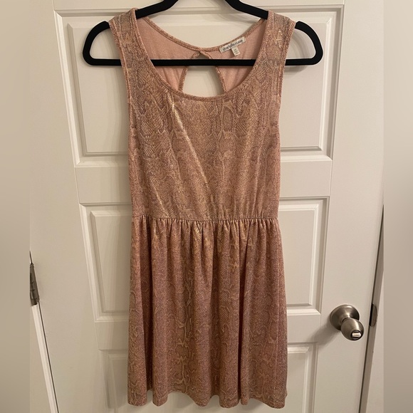 Charlotte Russe Dresses & Skirts - Charlotte Russe Rose Gold Snake Print Mini Party Dress